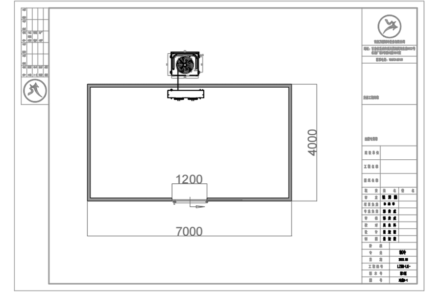 甘肅甘谷28平米冷庫設計平面圖