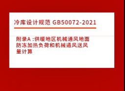 附錄A :供暖地區(qū)機(jī)械通風(fēng)地面防凍加熱負(fù)荷和機(jī)械通風(fēng)送風(fēng)量計(jì)算